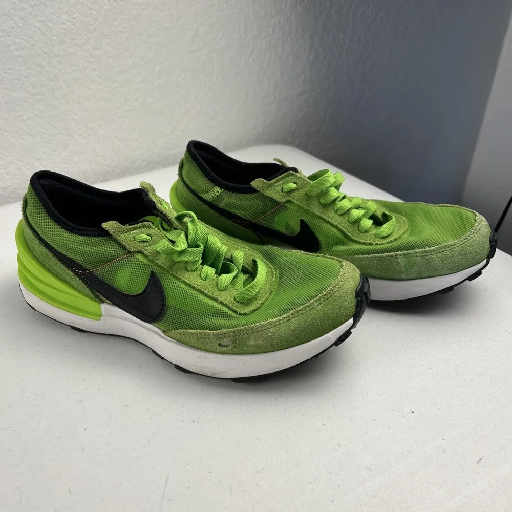 Nike Waffle One Electric Green DC0481-300 5Y‎ Womens 6.5